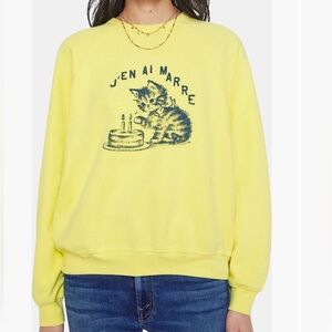 Mother Women's The Biggie Concert Cotton Graphic Sweatshirt M